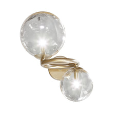 Load image into Gallery viewer, Puppet Ring Wall Light in Crystal Transparent/Matt Gold 3.