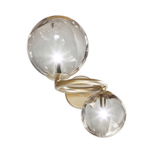 Load image into Gallery viewer, Puppet Ring Wall Light in Smoky Transparent/Matt Gold 3.
