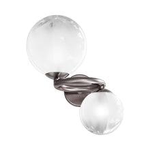 Load image into Gallery viewer, Puppet Ring Wall Light in White Shaded/Matt Black Nickel.