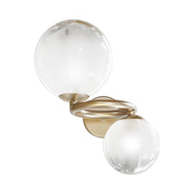 Load image into Gallery viewer, Puppet Ring Wall Light in White Shaded/Matt Gold 3.