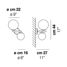 Load image into Gallery viewer, Puppet Ring Wall Light - line drawing.