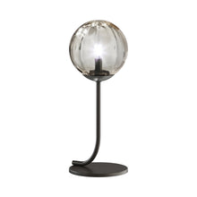 Load image into Gallery viewer, Puppet Table Lamp in Smoky Transparent/Matt Black.