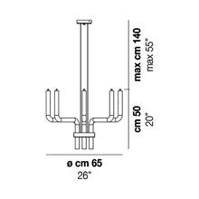 Load image into Gallery viewer, Stardust Pendant Light - line drawing.