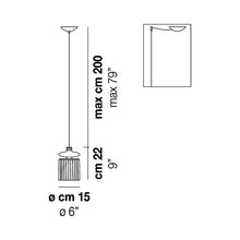 Load image into Gallery viewer, Tread Pendant Light - line drawing.
