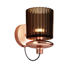 Load image into Gallery viewer, Tread Wall Light in Matt Copper/Burned Earth Transparent.