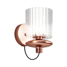 Load image into Gallery viewer, Tread Wall Light in Matt Copper/Crystal Transparent.