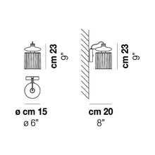Load image into Gallery viewer, Tread Wall Light - line drawing.