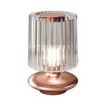 Load image into Gallery viewer, Tread Table Lamp in Matt Copper/Crystal Transparent.
