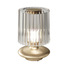 Load image into Gallery viewer, Tread Table Lamp in Matt Gold/Crystal Transparent.