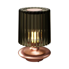Load image into Gallery viewer, Tread Table Lamp in Matt Copper/Old Green Transparent.