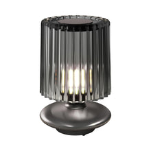 Load image into Gallery viewer, Tread Table Lamp in Matt Bronze/Smoky Transparent.