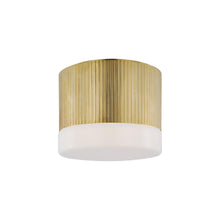 Load image into Gallery viewer, Ace LED Flush Mount Ceiling Light in Hand-Rubbed Antique Brass (Small).