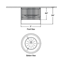 Load image into Gallery viewer, Ace LED Flush Mount Ceiling Light - line drawing.