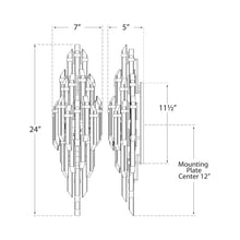Load image into Gallery viewer, Adele Wall Light - line drawing.