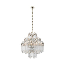 Load image into Gallery viewer, Adele Waterfall Chandelier in Polished Nickel (4-Tier).