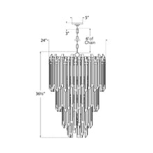 Load image into Gallery viewer, Adele Waterfall Chandelier - line drawing.