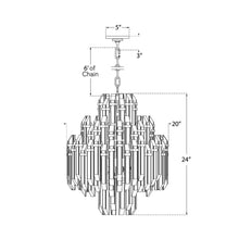 Load image into Gallery viewer, Adele Waterfall Chandelier - line drawing.