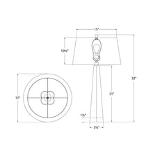 Load image into Gallery viewer, Adeline Quatrefoil Table Lamp - line drawing.