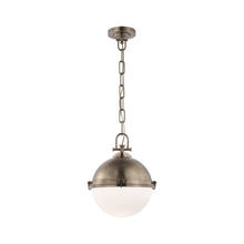Load image into Gallery viewer, Adrian Globe LED Pendant Light in Antique Nickel (Large).
