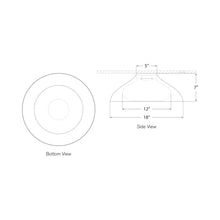 Load image into Gallery viewer, Agnes LED Flush Mount Ceiling Light - line drawing.