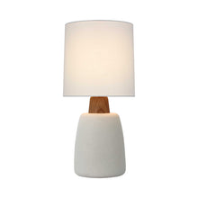 Load image into Gallery viewer, Aida LED Table Lamp in Porous White/Natural Oak (Medium).