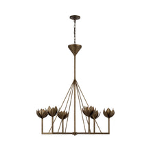 Load image into Gallery viewer, Alberto Chandelier in Antique Bronze Leaf (1-Tier/Large).