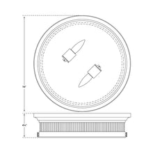 Load image into Gallery viewer, Alderly Flush Mount Ceiling Light - line drawing.