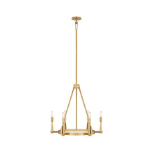 Load image into Gallery viewer, Alpha Chandelier in Hand-Rubbed Antique Brass/Without Shade (Medium).