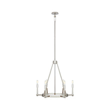 Load image into Gallery viewer, Alpha Chandelier in Polished Nickel/Without Shade (Medium).