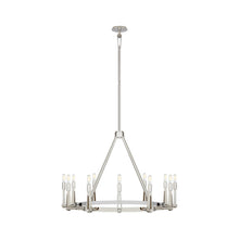 Load image into Gallery viewer, Alpha Chandelier in Polished Nickel/Without Shade (Grande).