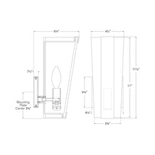 Load image into Gallery viewer, Alpine Bath Wall Light - line drawing.