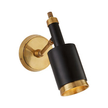 Load image into Gallery viewer, Anders Adjustable Wall Light in Hand-Rubbed Antique Brass/Black.