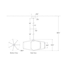 Load image into Gallery viewer, Appareil LED Chandelier - line drawing.