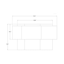 Load image into Gallery viewer, Arabelle Flush Mount Ceiling Light - line drawing.