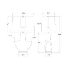 Load image into Gallery viewer, Armato Table Lamp - line drawing.