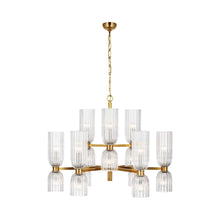 Load image into Gallery viewer, Asalea LED Chandelier in Hand-Rubbed Antique Brass.