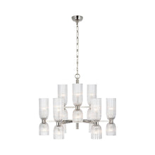 Load image into Gallery viewer, Asalea LED Chandelier in Polished Nickel.