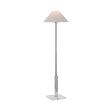 Load image into Gallery viewer, Asher LED Floor Lamp in Polished Nickel and Crystal.