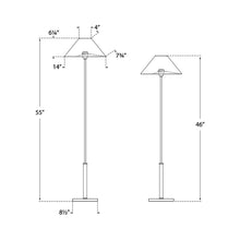 Load image into Gallery viewer, Asher LED Floor Lamp - line drawing.