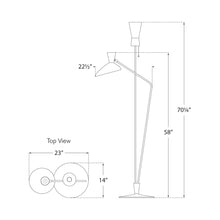 Load image into Gallery viewer, Austen Floor Lamp - line drawing.