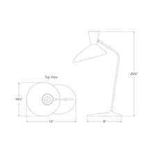Load image into Gallery viewer, Austen Table Lamp - line drawing.