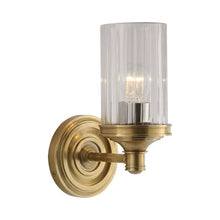 Load image into Gallery viewer, Ava Wall Light in Hand-Rubbed Antique Brass.