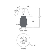 Load image into Gallery viewer, Avedon LED Table Lamp - line drawing.