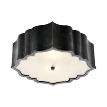 Load image into Gallery viewer, Balthazar Flush Mount Ceiling Light in Gun Metal.