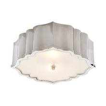 Load image into Gallery viewer, Balthazar Flush Mount Ceiling Light in Polished Nickel.