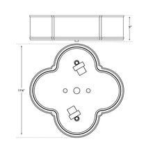 Load image into Gallery viewer, Basil Flush Mount Ceiling Light - line drawing.