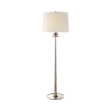 Load image into Gallery viewer, Beaumont Floor Lamp in Burnished Silver Leaf.