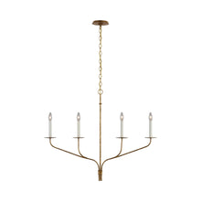 Load image into Gallery viewer, Belfair Linear LED Pendant Light in Gilded Iron (4-Light).