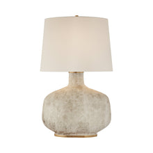 Load image into Gallery viewer, Beton Table Lamp in Antiqued White Ceramic.