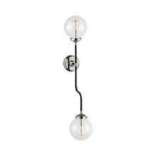 Load image into Gallery viewer, Bistro Bath Double Wall Light in Polished Nickel.